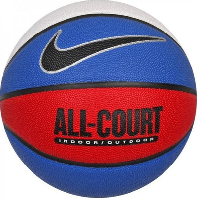 Top basketbolli Nike Everyday All Court, madhësia 7, për ambiente të brendshme dhe të jashtme, blu e kuq e bardhë