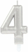 Qiri numri 4 Sparkling Celebrations, 9.3cm, argjendtë