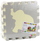 Tapet puzzle edukativ për fëmijë Soft, 9 copa, shkumë EVA, bezhë gri