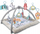 Tapet loje për bebe Canpol Plush Educational Mat Safari, me harqe dhe lodra varëse, gri shumengjyrësh