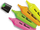 Set markerë flat highlighters, 4 ngjyra, majë 5 mm