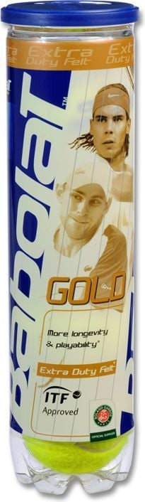 Tuba topa tenisi Babolat Gold All Court, 4 topa, Extra Duty Felt