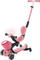 Trotinet 3 në 1 Globber Lights Go Up Baby 360, rrota me drita LED, deri 50 kg, rozë coral pastel