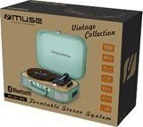 Грамофон Muse MT-201, компактен, зелен