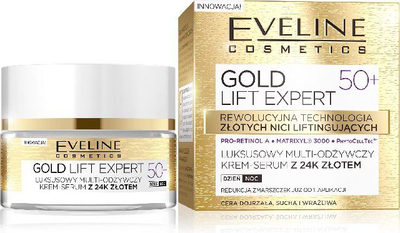 Krem-serum Eveline Gold Lift Expert 50+, 50 ml