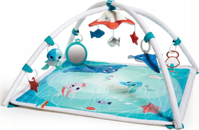 Tapet edukativ për bebe Tiny Love Ocean Treasures 2in1, me harqe, me mobile muzikore, shumëngjyrësh