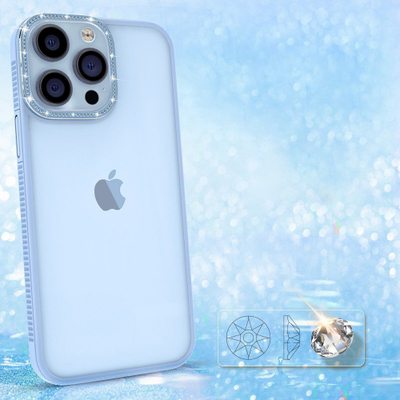 Kapak telefoni Kingxbar Sparkle Series për iPhone 13 Pro, me kristale, plastik, blu