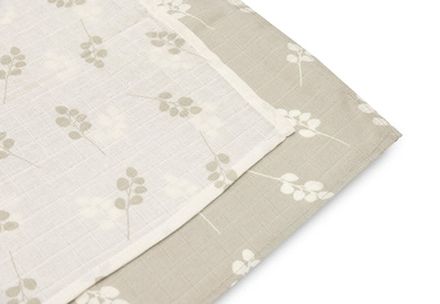 Mbulesa te holla muslin 115x115cm Twig - Olive Green - 2 Pack