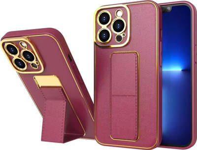 Këllëf me këmbëz për telefon New Kickstand Case, për iPhone 13 Pro Max, silikoni, i kuq