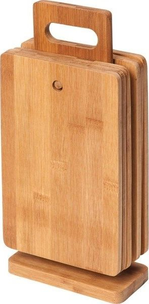 Set dërrasash prerëse Kesper, bambu, 29.5x15cm, 6 copë me mbajtëse