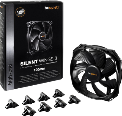 Ventilator kulle Be Quiet SilentWings 3 120mm, PWM, i zi
