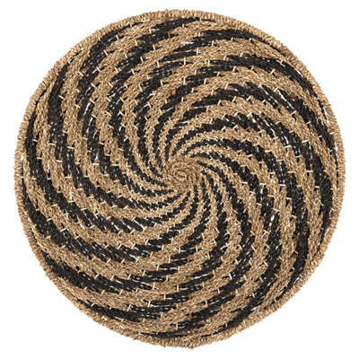 Dekor muri rrethor spiral me liri deti 61x3cm (HM7830.02), zezë