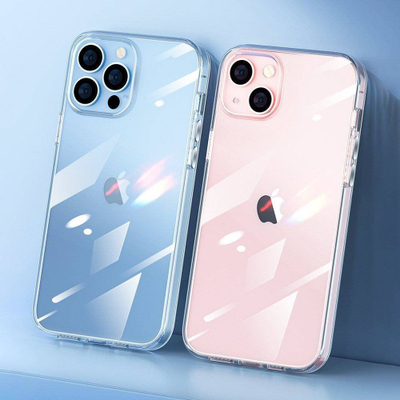 Mbajtëse telefoni Kingxbar Elegant për Apple iPhone 13, TPU + PC, kundra gërvishtjeve, transparente