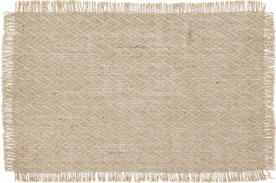 Mbulesë tavoline për pjatë, prej jute, 45 x 30 cm, ngjyrë natyrale