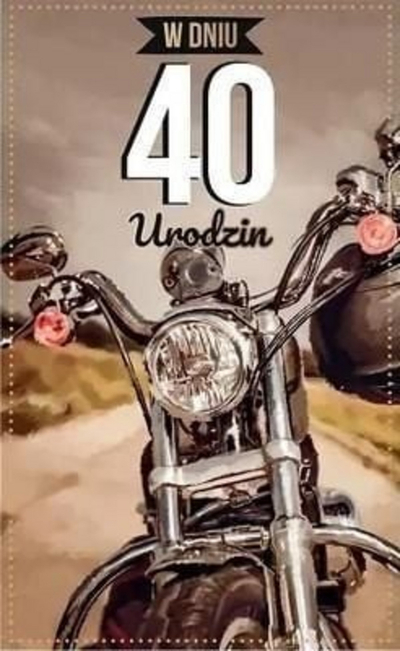 Kartolinë urimi AbCard Birthday 40 P05, për 40-vjetor, me motor, shumëngjyrëshe
