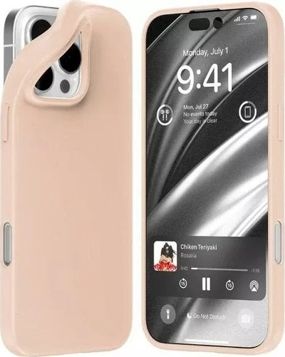Kapak telefoni Mercury Soft për iPhone 16 Pro Max, TPU i butë, me dukje mat, rozë e çelët