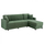 Divan-Shtrat me 2 magazinime HM3135.13, gjelbër