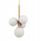 Lampë varëse Sigma Lighting Perla 33606, 4 sfera qelqi, G9, ari, bezhë edhe e bardhë
