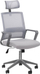 Karrige zyre Office QS-05, shpinore rrjetë, mbështetëse koke, gri