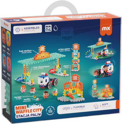 Set ndërtimi Marioinex Mini Waffle City Fuel Station, 148 copë, shumëngjyrësh