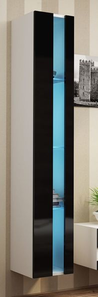 Rafte vertikale Cama WIO180 Vigo, 40x30x180 cm, MDF, e bardhë