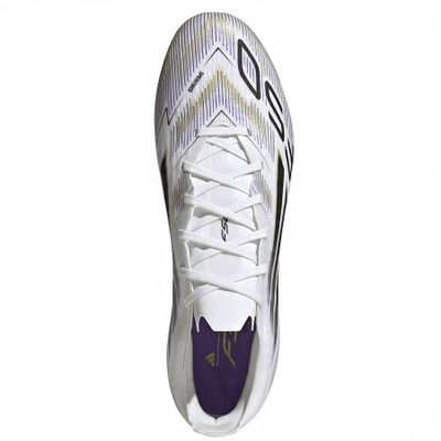 Këpucë futbolli Adidas F50 Pro FG M JH7686, me lidhëse, për bar natyral, të bardha