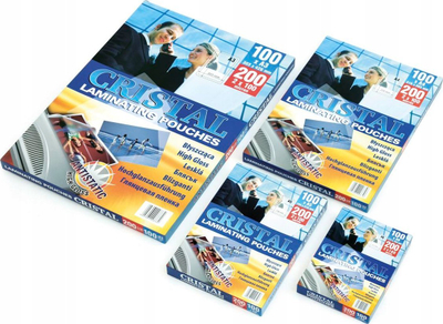 Fletë laminimi Cristal Laminating Pouches A4, 80 mikron, 100 copë, transparente