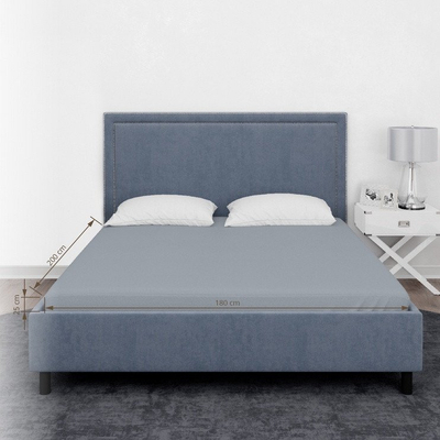 Çarçaf Domoletti Persiana Veneziana, 180x200+25 cm, pambuk, gri
