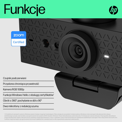 Kamerë web HP 620, 1080p, USB, e zezë