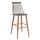 Stol bari Vanessa HM8459.10, 43x49x107 cm, ulëse 75 cm, gri