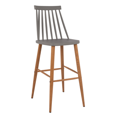 Stol bari Vanessa HM8459.10, 43x49x107 cm, ulëse 75 cm, gri