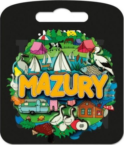 Magnet frigoshi I Love Poland Masuria, ILP MAG C MAZ 07, shumëngjyrësh