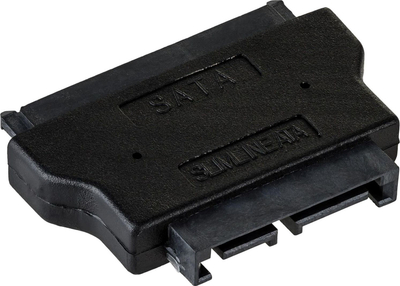 Adapter Akyga AKCA53, Slim SATA 13 pin në SATA 22 pin, i zi