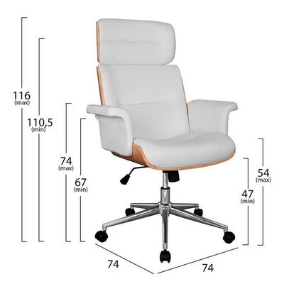 Karrige zyre SUPERIOR PRO, Sonama/white, 74×74×116 cm (HM1108.02), bardhë