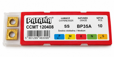 Pllakë prerëse torno Pafana CCMT 120408 SS BP35A, karabit, për çelik