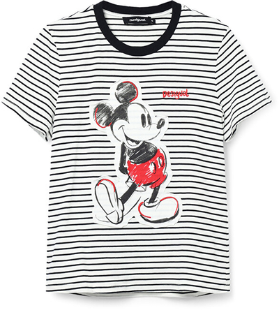 Maicë për femra Desigual Mickey Mouse, e bardhë