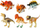 Set lodrash dinosaurë, 6 figura, 10 cm, shumëngjyrëshe