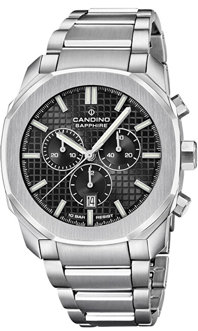 Orë dore për meshkuj Candino Gents Sport Chronos C4746/4, e argjendtë
