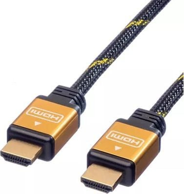 Kabllo HDMI Roline 11.04.5562, 2m, 4K, konektorë të veshur me ar