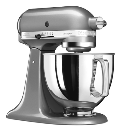 Mikser qëndrues KitchenAid Artisan 5KSM125ECU, 4.8L, 300W, argjendtë