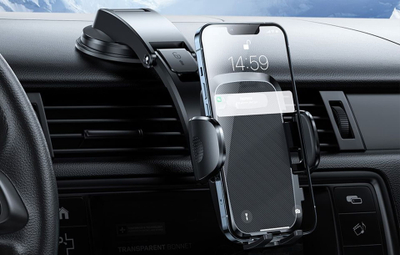 Mbajtëse telefoni për makinë Remax RM-C59, univerzale 4.7"-6.8", rrotullim 360°, e zezë