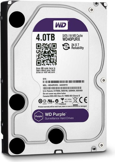 Disk HDD WD Purple, 4TB, 3.5" SATA III
