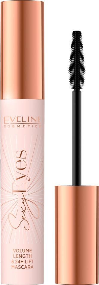 Maskarë për qerpikë Eveline Sexy Eyes, trashëse, zgjatëse, me efekt lifting, 8ml