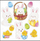 Dekorim Pashke LearnHow Easter Decoration Bunnies, set 10 elemente, format A4, shumëngjyrësh