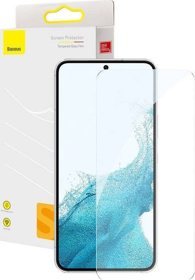 Mbrojtës ekrani xham i kalit Baseus për Samsung Galaxy S23, transparent
