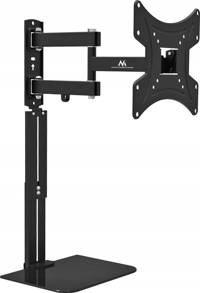 Mbajtëse TV me këmbë Maclean MC-771A, 23-43", raft xhami, e zezë