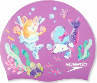 Kapelë noti për kalamoj Speedo Junior Digital Printed, silikon, me personazhe, rozë