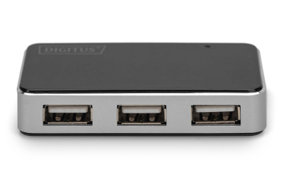 Qendër USB Digitus 4-Port USB 2.0 HighSpeed, e zezë