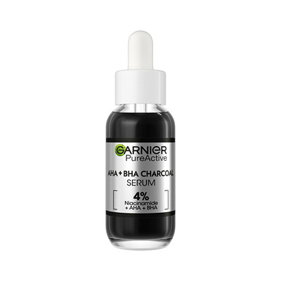 Serum për fytyrë Garnier AHA + BHA Charcoal, 30 ml