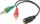 Kabllo EQUIP Jack 3.5mm x 2 0.2m (147941), e zezë